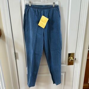 QVC Denim & Co Womens Blue Casual Pants NWT